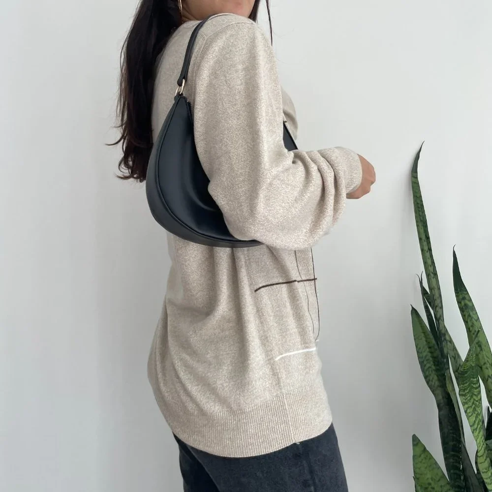 Vintage plaid oversized crew dad sweater - Picture 5 of 8